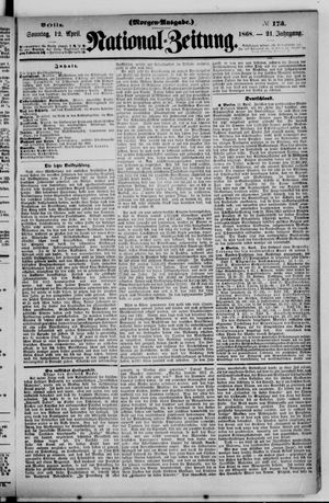 Nationalzeitung vom 12.04.1868