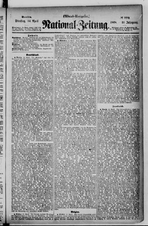Nationalzeitung vom 14.04.1868