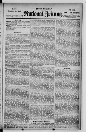 Nationalzeitung vom 21.04.1868