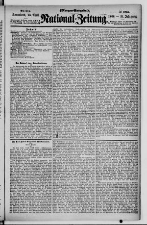 Nationalzeitung on Apr 25, 1868