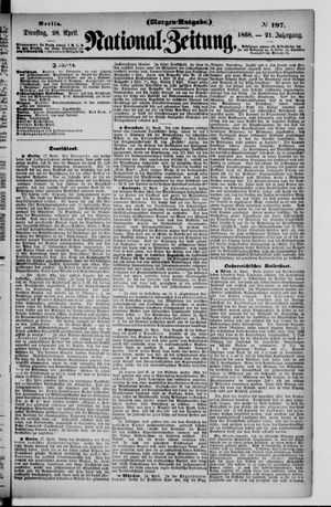 Nationalzeitung vom 28.04.1868