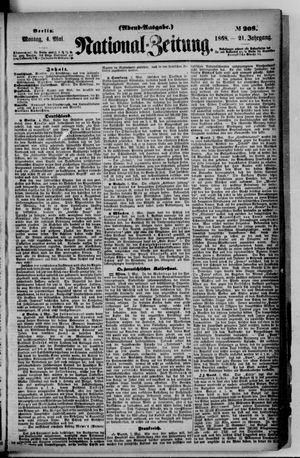 Nationalzeitung vom 04.05.1868