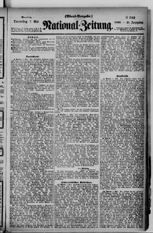Nationalzeitung vom 07.05.1868