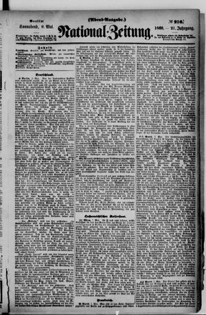 Nationalzeitung on May 9, 1868