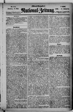 Nationalzeitung vom 12.05.1868