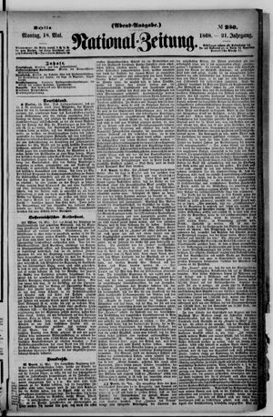 Nationalzeitung vom 18.05.1868