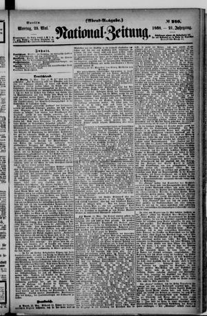 Nationalzeitung on May 25, 1868