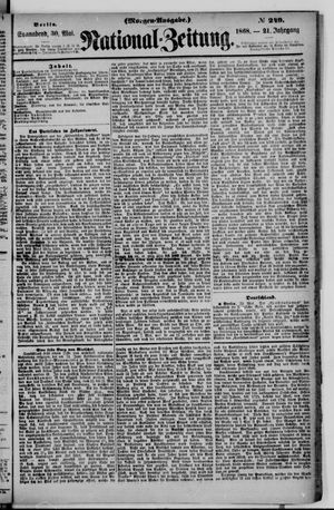 Nationalzeitung vom 30.05.1868
