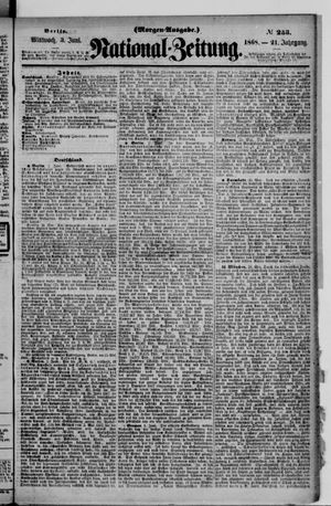 Nationalzeitung vom 03.06.1868