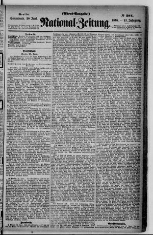 Nationalzeitung vom 20.06.1868