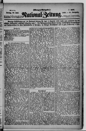 Nationalzeitung vom 26.06.1868