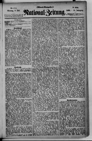 Nationalzeitung vom 06.07.1868