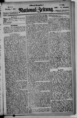 National-Zeitung vom 07.07.1868