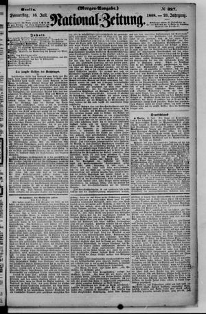 Nationalzeitung vom 16.07.1868