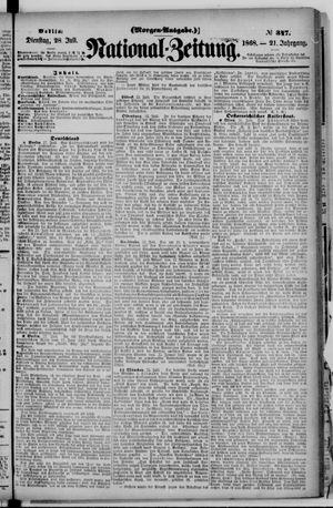 Nationalzeitung vom 28.07.1868