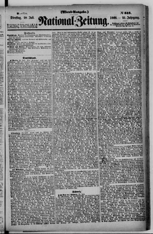 Nationalzeitung vom 28.07.1868
