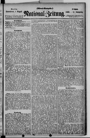 Nationalzeitung on Aug 1, 1868