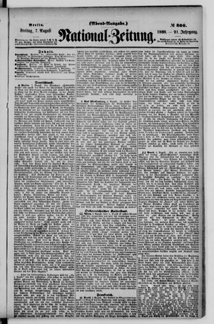 Nationalzeitung on Aug 7, 1868