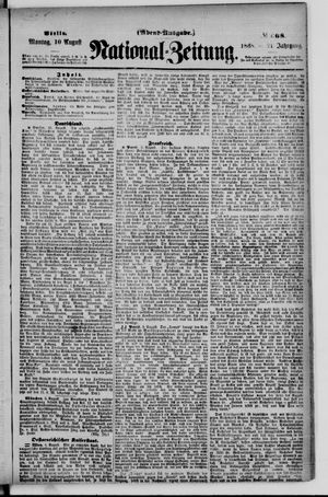 Nationalzeitung vom 10.08.1868