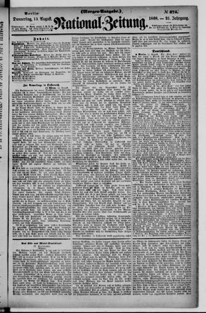 Nationalzeitung vom 13.08.1868