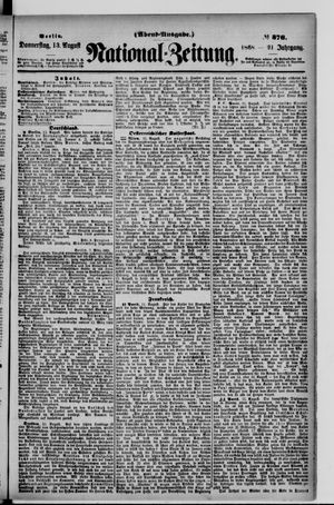 Nationalzeitung vom 13.08.1868