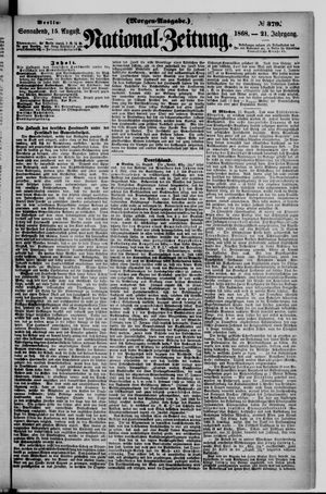 Nationalzeitung vom 15.08.1868