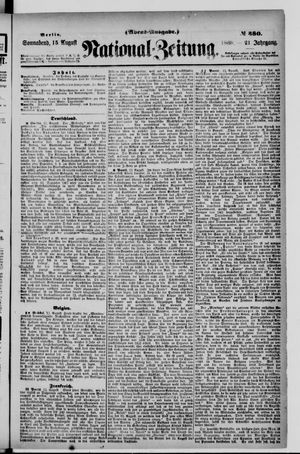 Nationalzeitung vom 15.08.1868