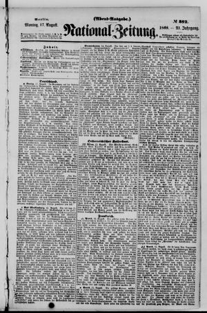 Nationalzeitung vom 17.08.1868