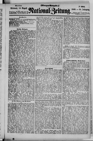 Nationalzeitung vom 19.08.1868