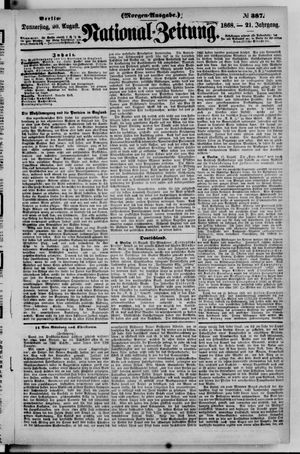 Nationalzeitung vom 20.08.1868