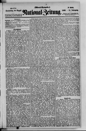 Nationalzeitung on Aug 20, 1868