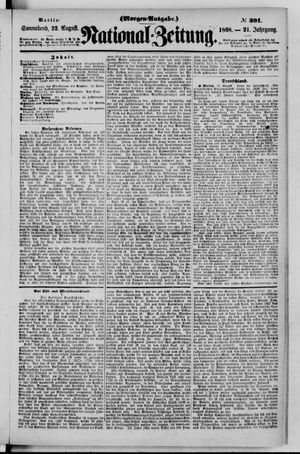 Nationalzeitung vom 22.08.1868