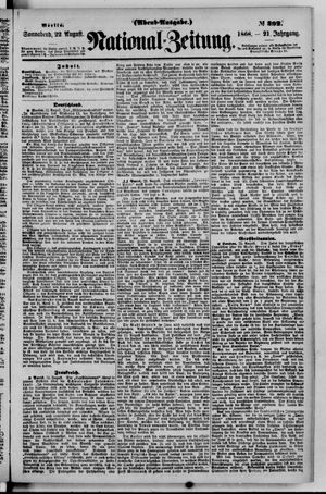Nationalzeitung vom 22.08.1868