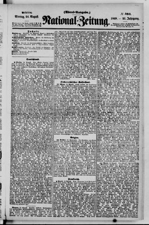 Nationalzeitung on Aug 24, 1868