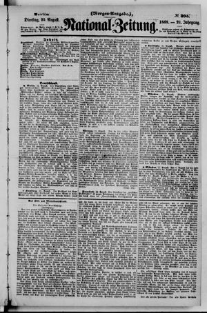 Nationalzeitung vom 25.08.1868