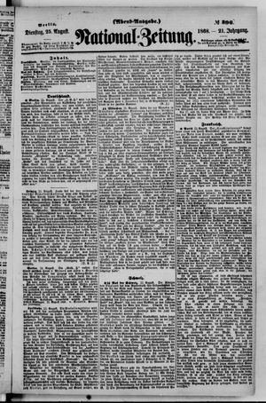 Nationalzeitung on Aug 25, 1868