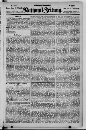 Nationalzeitung vom 27.08.1868