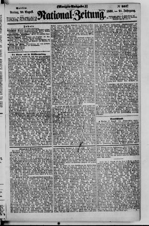 Nationalzeitung vom 28.08.1868
