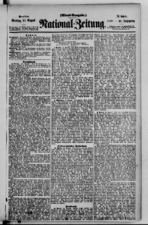 Nationalzeitung vom 31.08.1868