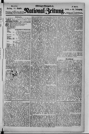 Nationalzeitung vom 11.09.1868