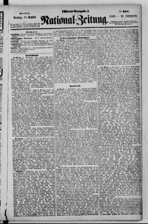 Nationalzeitung on Sep 11, 1868