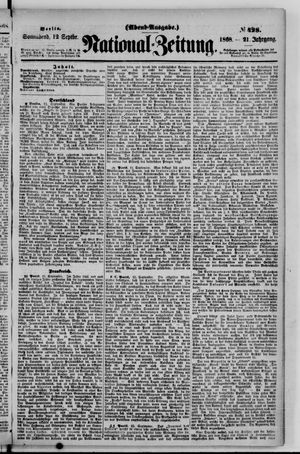 Nationalzeitung vom 12.09.1868