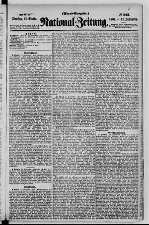 National-Zeitung vom 15.09.1868