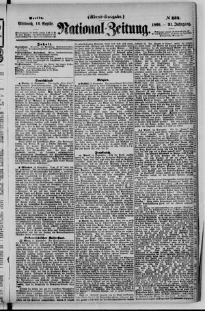 Nationalzeitung on Sep 16, 1868