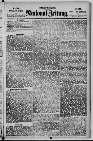 Nationalzeitung vom 18.09.1868