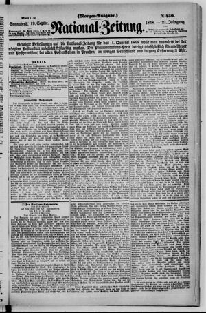 Nationalzeitung on Sep 19, 1868