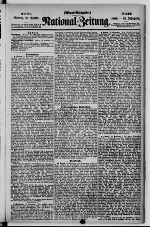 Nationalzeitung vom 21.09.1868