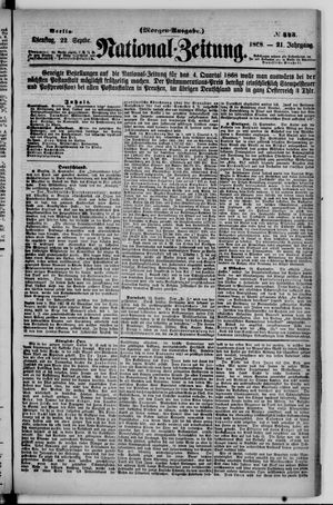 Nationalzeitung vom 22.09.1868