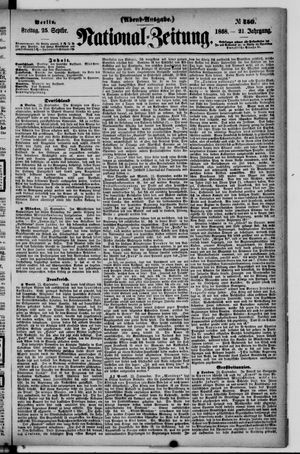 Nationalzeitung on Sep 25, 1868