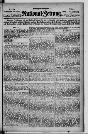 Nationalzeitung on Sep 26, 1868